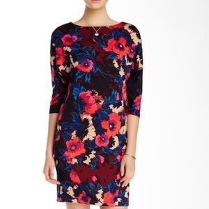 Like-New 3/4 length sleeve floral dress, Size 4
